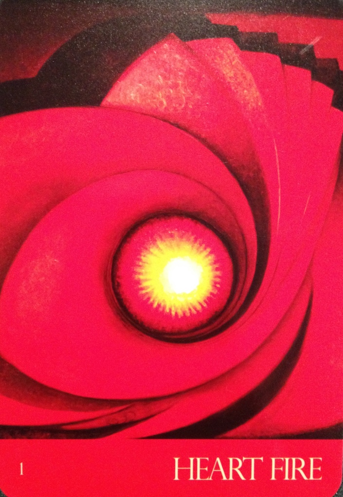 Heart Fire, from the Journey of Love Oracle Card deck, by Alana Fairchild, Rassouli and Richard Cohn