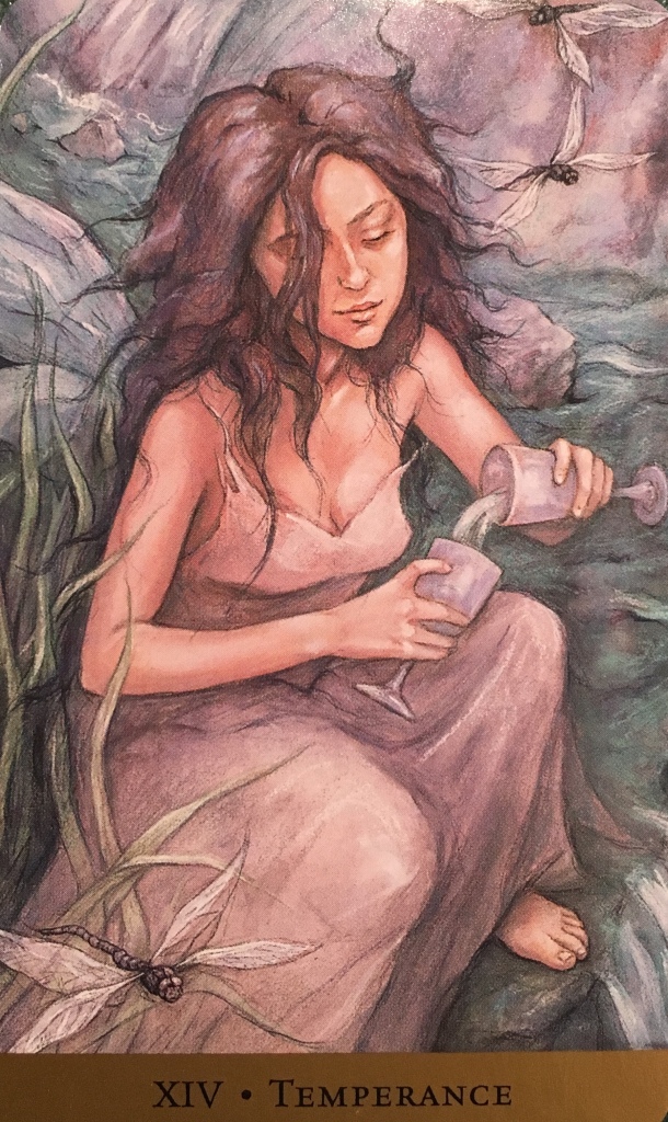 Temperance, from the Tarot Of The Hidden Realm, by Julia Jeffrey and Barbara Moore