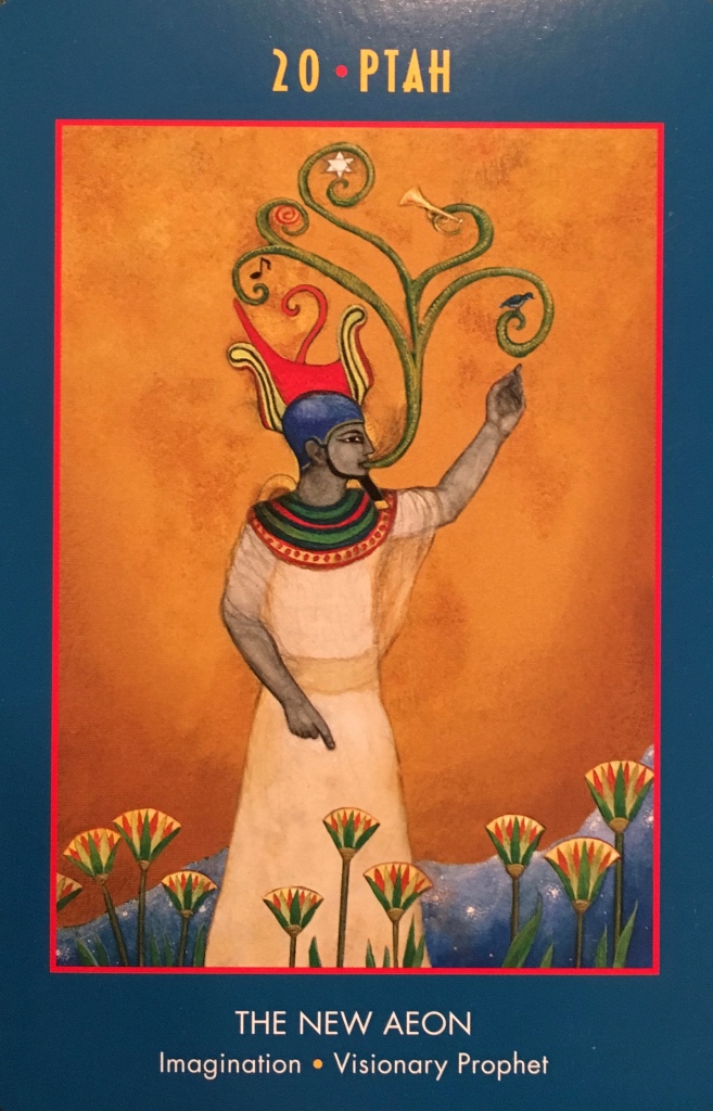 Ptah, from the Anubis Oracle, by Nicki Scully and Linda Star Wolf, illustrated by Kris Waldherr